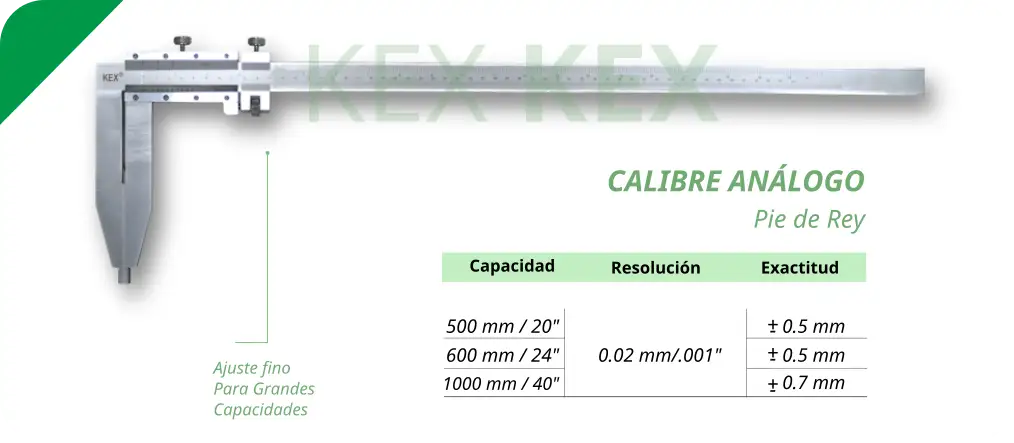 Calibre analogo pies de rey